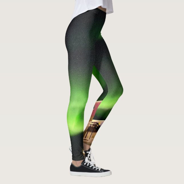 Aurora Borealis Northern Light Ilulissat Greenland Leggings (Right)