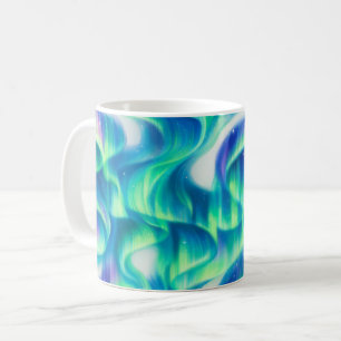 Aurora Borealis Northern Lights Abstract Pattern Coffee Mug