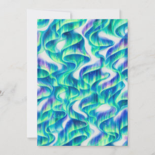 Aurora Borealis Northern Lights Abstract Pattern Invitation