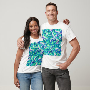 Aurora Borealis Northern Lights Abstract Pattern T-Shirt