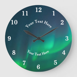 Aurora Borealis Northern Lights Alaska Arctic Larg Large Clock