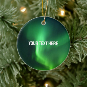 Aurora Borealis Northern lights arctic night sky Ceramic Ornament