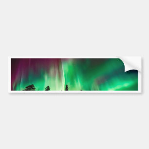 Aurora borealis northern lights bumper sticker