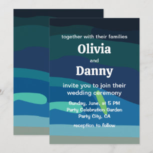 Aurora Borealis Northern Lights Celestial Wedding Invitation