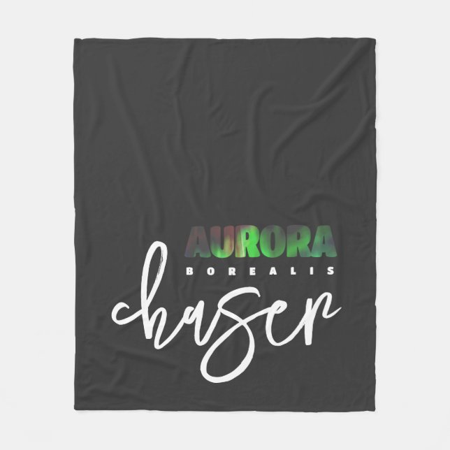 Aurora Borealis (Northern Lights) Chaser Fleece Blanket (Front)