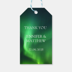 Aurora Borealis Northern Lights Elegant Wedding Gift Tags