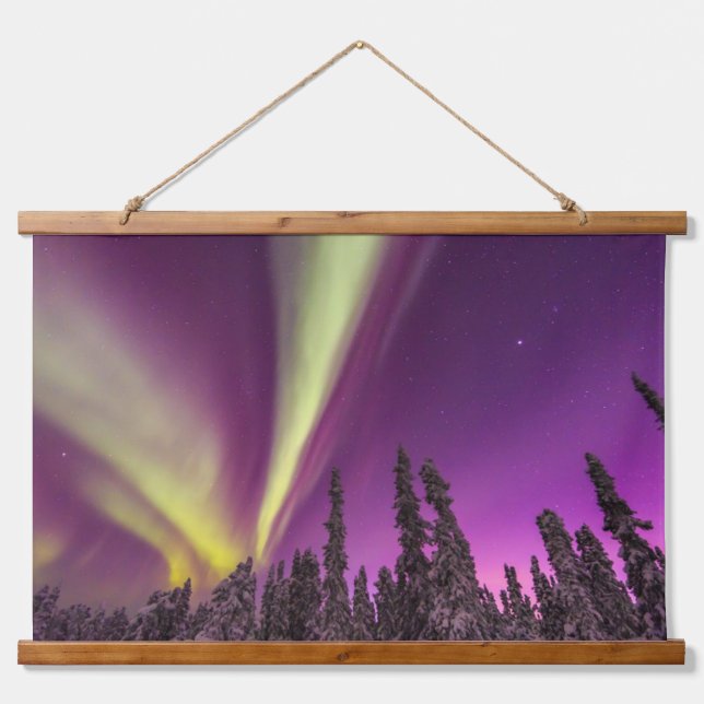 Aurora Borealis Northern Lights Fairbanks Alaska Hanging Tapestry (Front)
