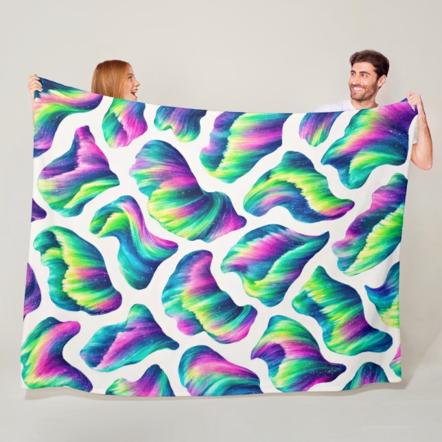 Aurora Borealis Northern Lights Fleece Blanket (In Situ)