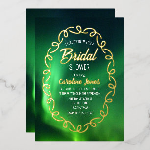 Aurora Borealis Northern Lights Foil Bridal Shower