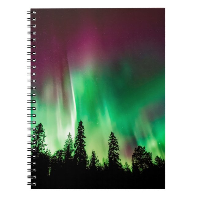 Aurora borealis northern lights notebook (Front)