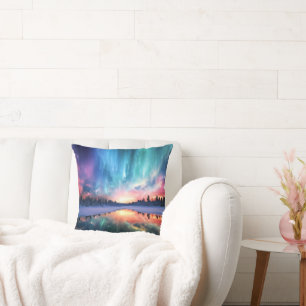 Aurora Borealis, Northern Lights, Throw Pillow