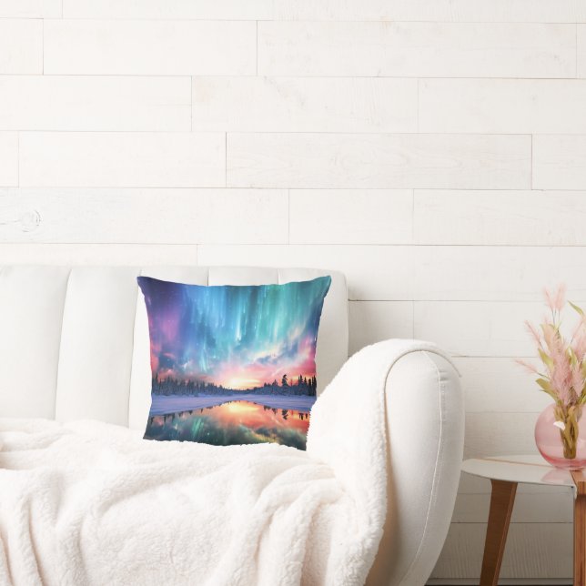 Aurora Borealis, Northern Lights, Throw Pillow (Couch)