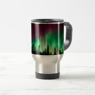 Aurora borealis northern lights travel mug