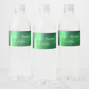 Aurora Borealis Northern lights Wedding Water Bottle Label