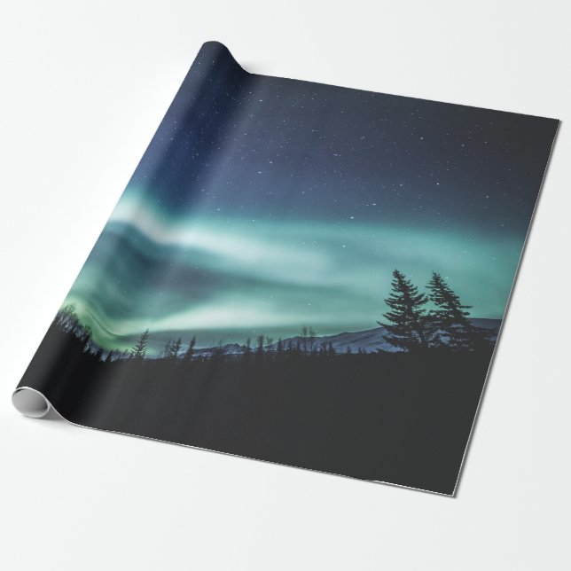 Aurora Borealis Norway Wrapping Paper (Unrolled)