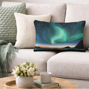 Aurora Borealis - Oil Painting Accent Pillow