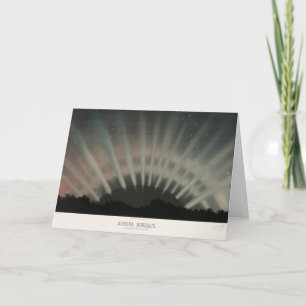 Aurora Borealis Print, Trouvelot, 1881, Restored Card