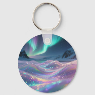 Aurora Borealis Sparkling Waves Fantasy Keychain