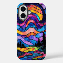 Aurora Borealis Stained Glass Phone Case
