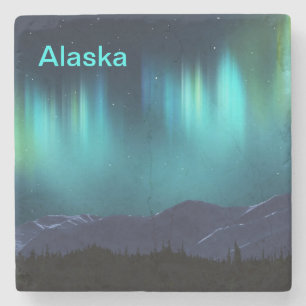 Aurora Borealis Stone Coaster