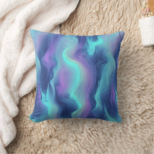 Aurora Borealis Swirl Northern Lights Throw Pillow