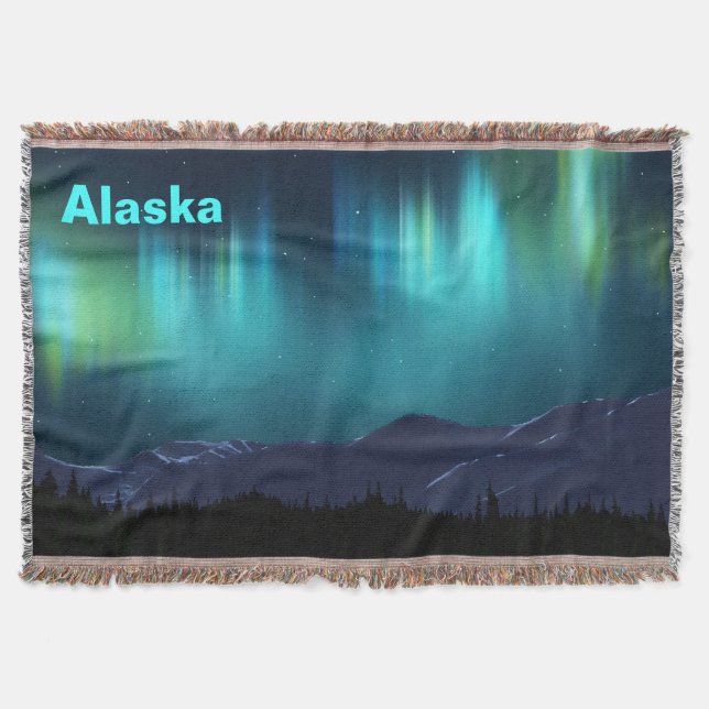 Aurora Borealis Throw Blanket (Front)