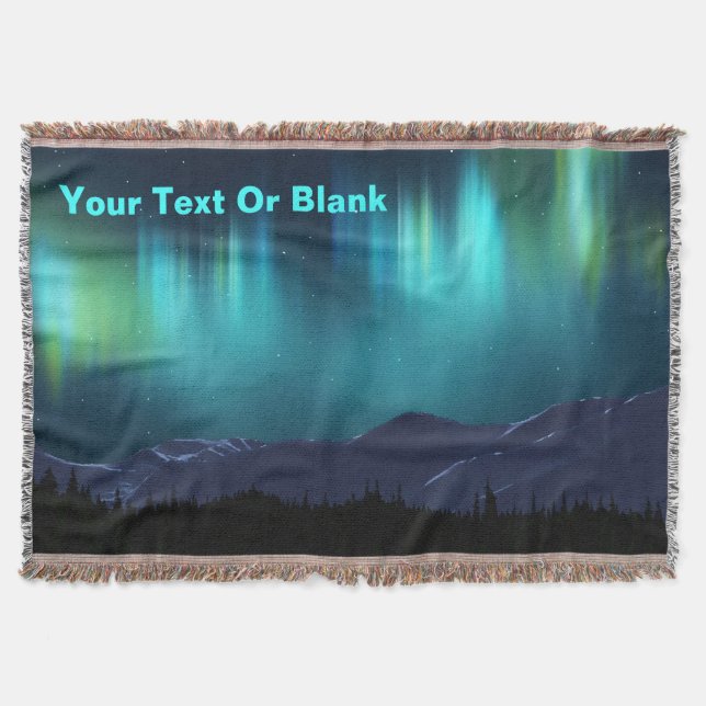Aurora Borealis Throw Blanket (Front)