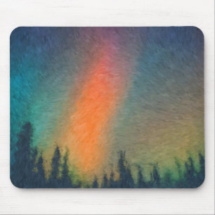 Aurora Borealis Van Gogh Mouse Pad