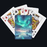 aurora borealis/winter/Christmas Playing Cards<br><div class="desc">hint of Christmas</div>
