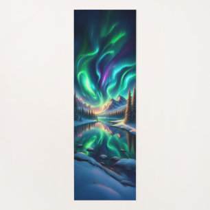 Aurora Borealis Winter Yoga Mat