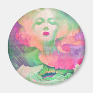 Aurora by Clive Henry colourful pink Magnet