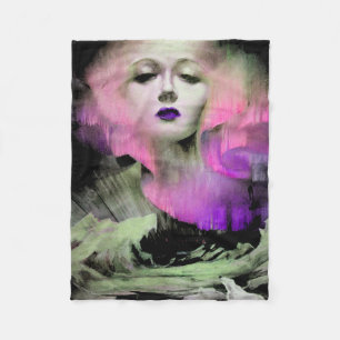 Aurora by Clive Henry pink purple night Fleece Blanket