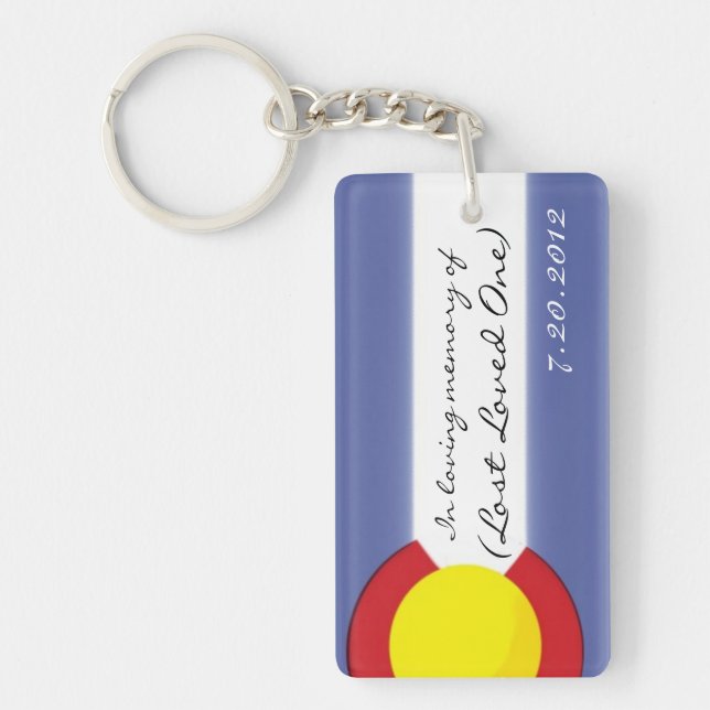 Aurora Colorado customizable memorial keychain (Front)