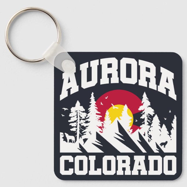 Aurora,Colorado Keychain (Front)