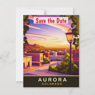 Aurora Colorado Mountain View Wedding Invitation