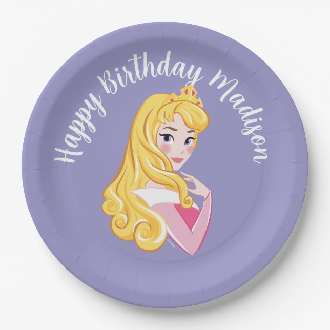 Aurora Fairest of Them All Paper Plate (Front)