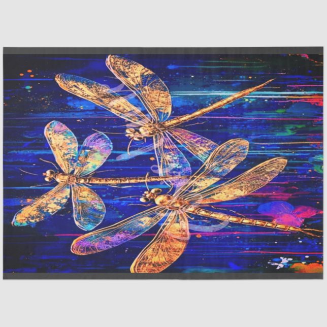 Aurora Flight Tissue Decoupage Paper (Front)