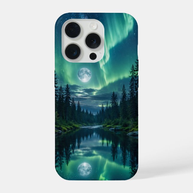 Aurora Forest iPhone 15 Pro Case (Back)