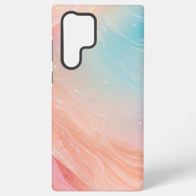 Aurora Gradient Fluid Art Phone Case (Back)