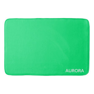 Aurora green colour name bath mat