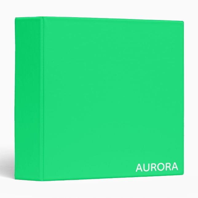 Aurora green colour name binder (Front/Spine)