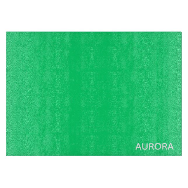 Aurora green colour name cutting board (Front)