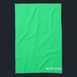 Aurora green colour name kitchen towel<br><div class="desc">Aurora green colour name</div>