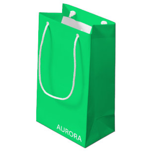 Aurora green colour name small gift bag