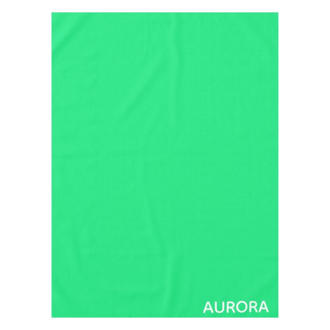 Aurora green colour name tablecloth (Front)