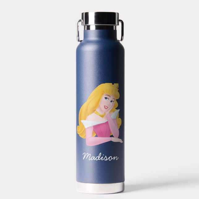 Aurora Headshot | Add Your Name Water Bottle (Front)