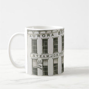 Aurora Illinois Aurora Beacon News 1871 Stone Lith Coffee Mug