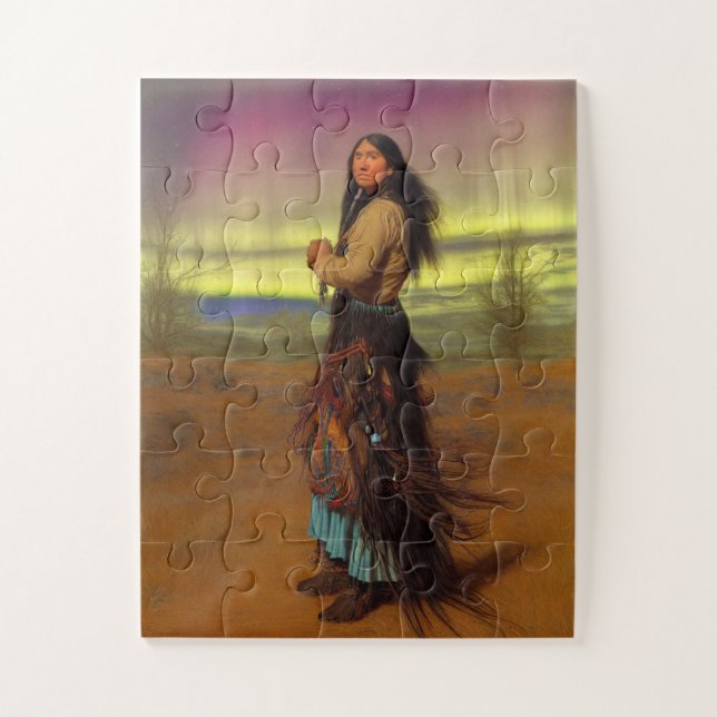 Aurora in the Desert Jigsaw Puzzle (Vertical)