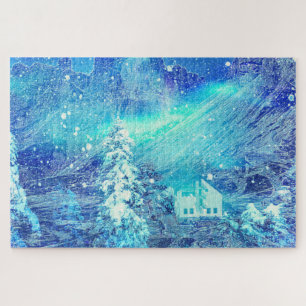 Aurora In Valleys Jigsaw Puzzle