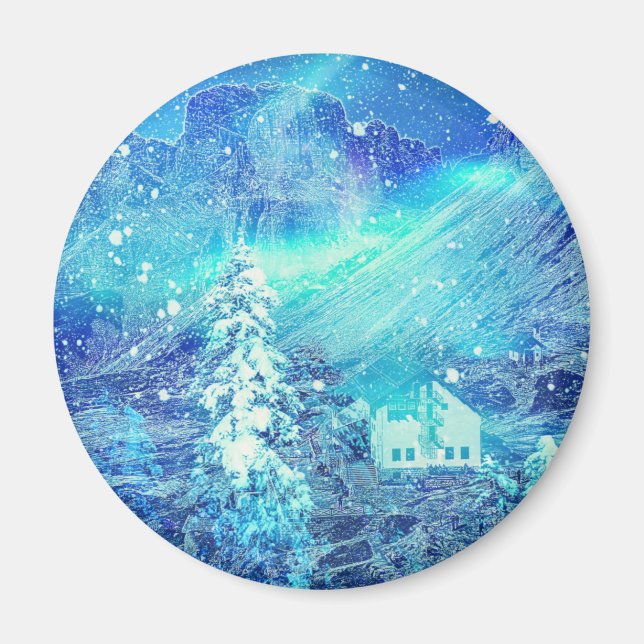 Aurora In Valleys Magnet (Front)